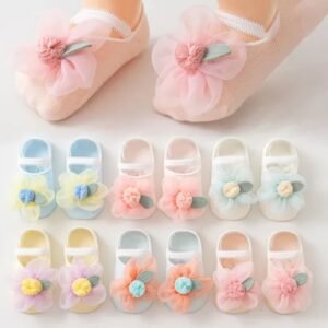 Baby Flower Booties Set