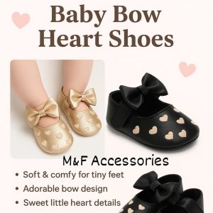 Bow-Knot Heart Pattern Faux Leather Shoes