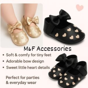 Bow-Knot Heart Pattern Faux Leather Shoes