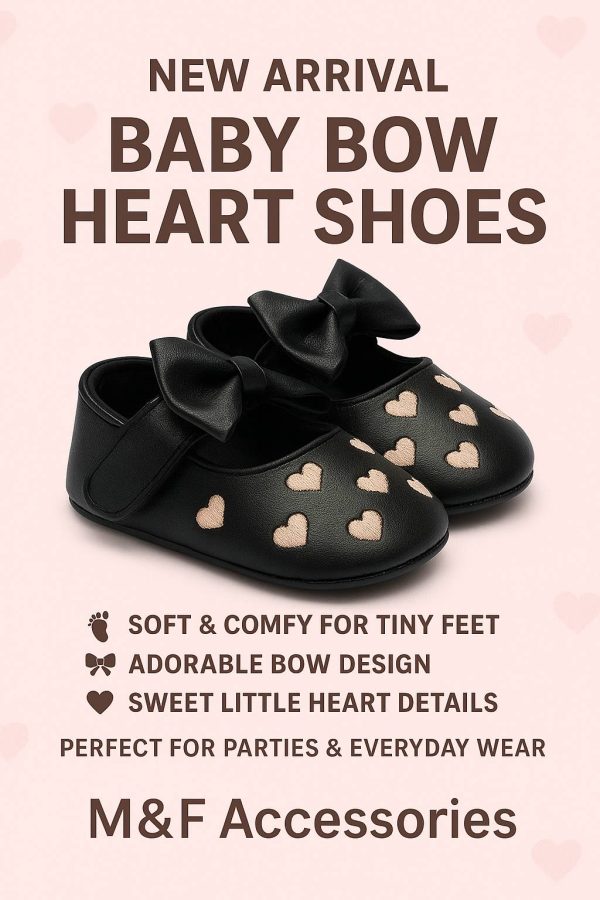 Bow-Knot Heart Pattern Faux Leather Shoes