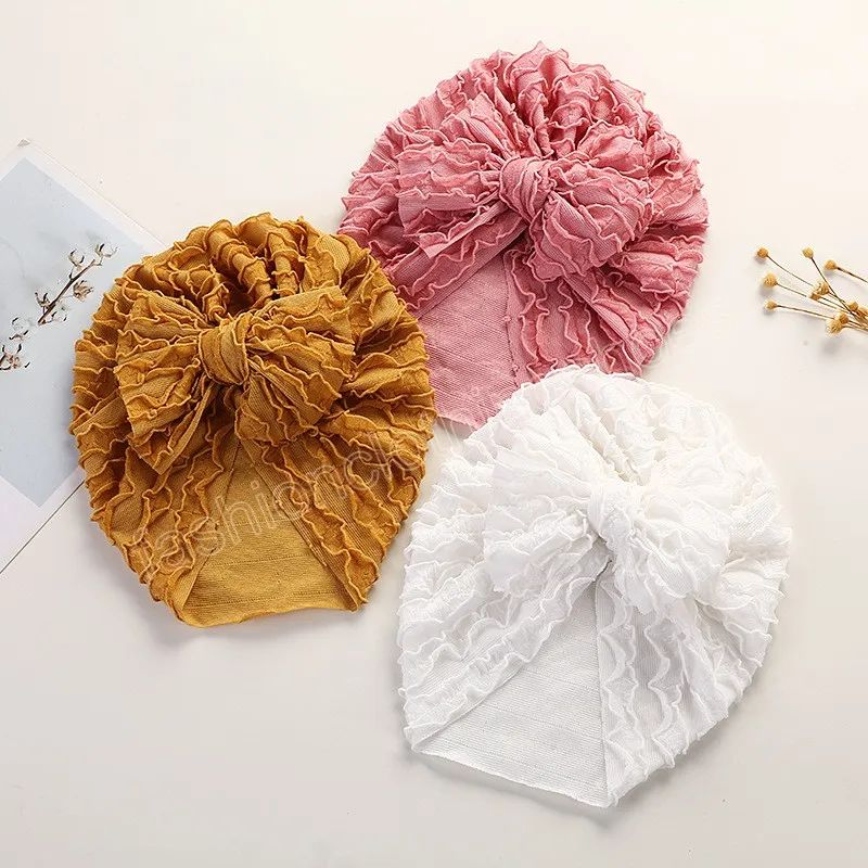 Ruffle Turbans Bow Cap