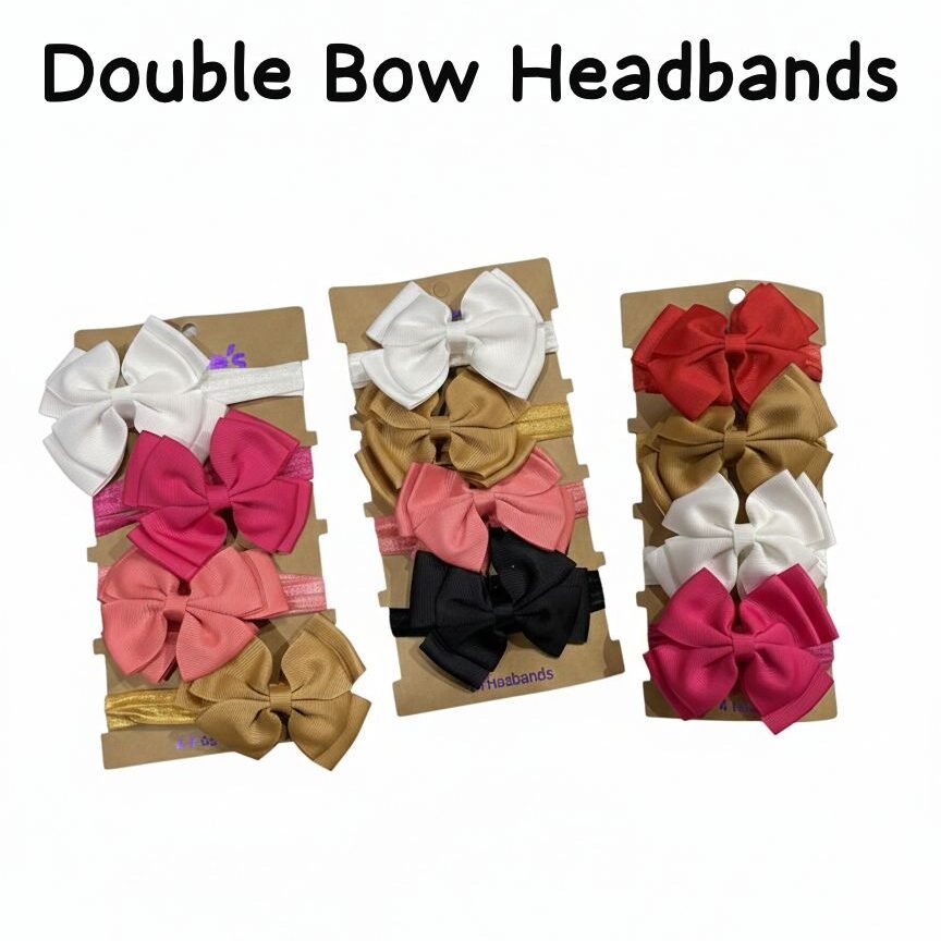 MF Accessories | solid color double layer big bow thin headbands MF Accessories | solid color double layer big bow thin headbands