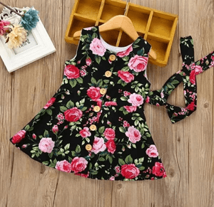 Summer Floral Frock with Headband