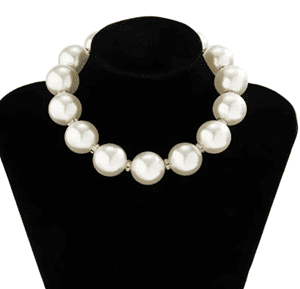 MF Accessories | big pearl rhinestone necklace | kids | adults