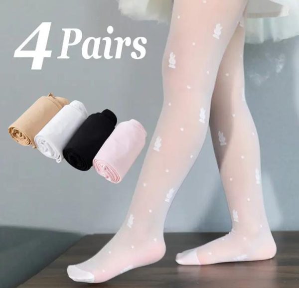 Bunny & Heart Soft Stockings | tights