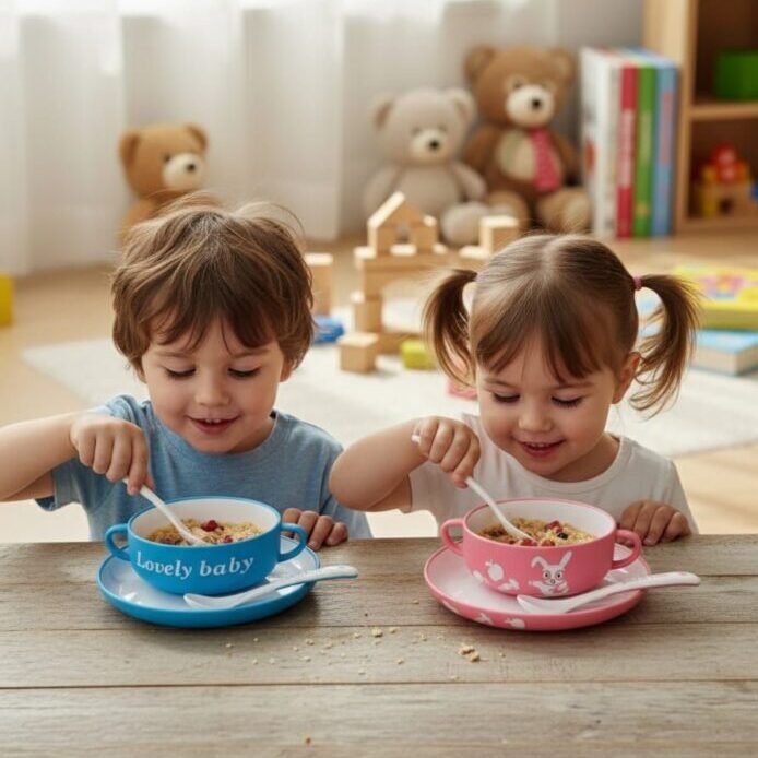 bowl spoon and plate set e bowl spoon and plate set