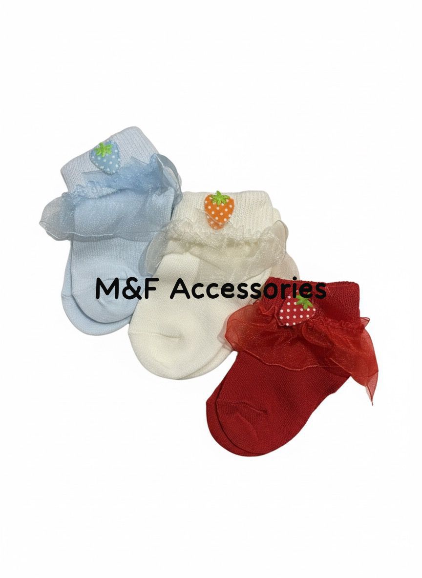 Little Strawberry Frill Socks b Little Strawberry Frill Socks
