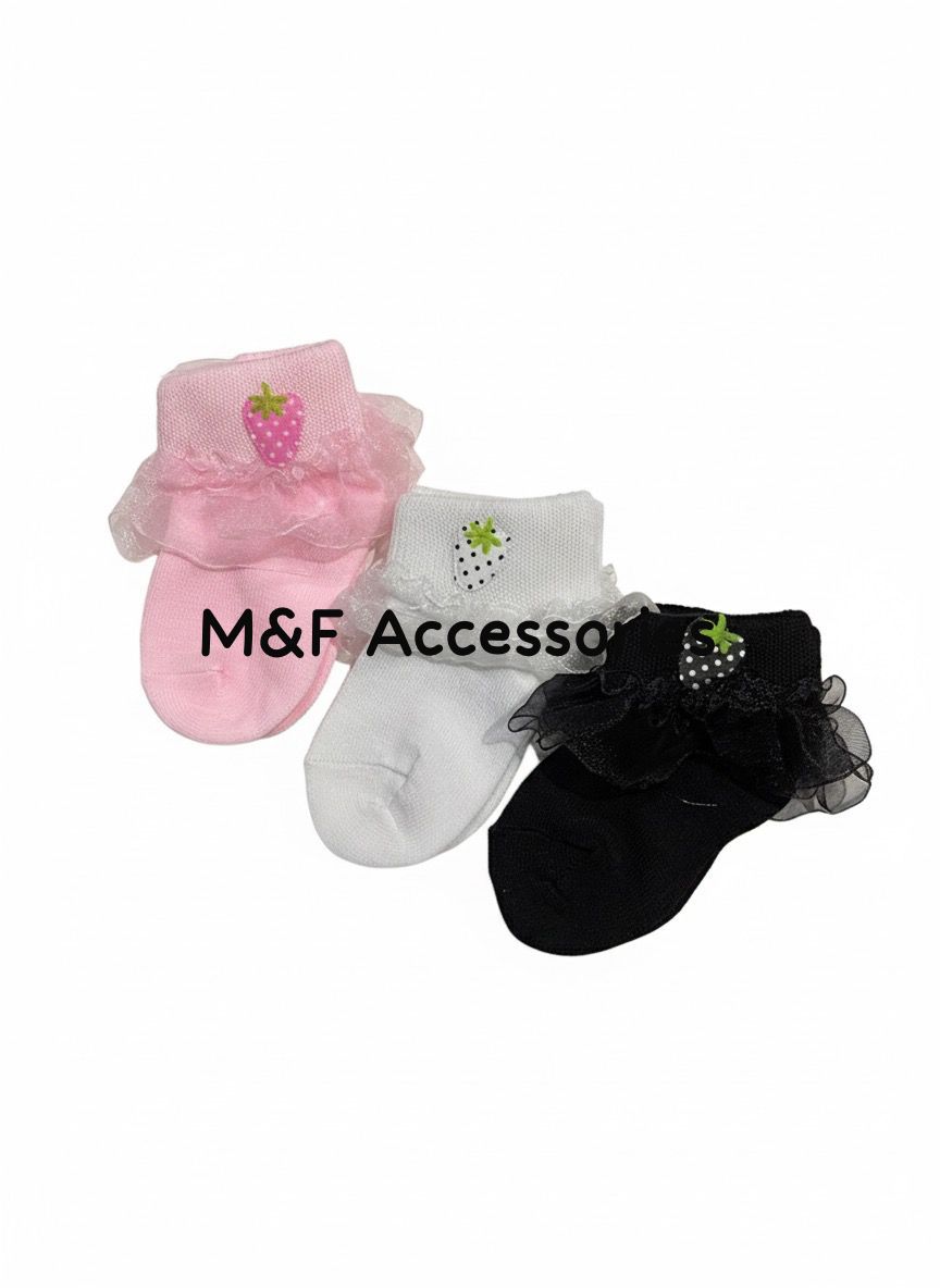 Little Strawberry Frill Socks Little Strawberry Frill Socks