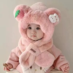 Plush Baby Cap & Scarf