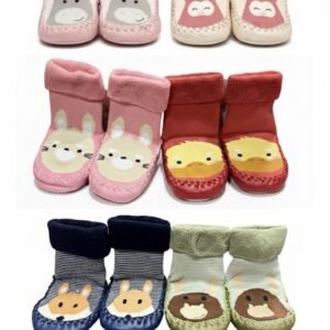 Non-Slip Leather Sole Booties