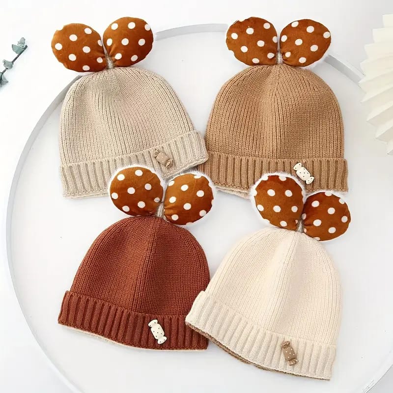 Polka Dot Pop Beanie Cap – Warm