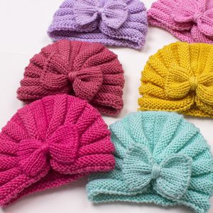 Knitted bow cap
