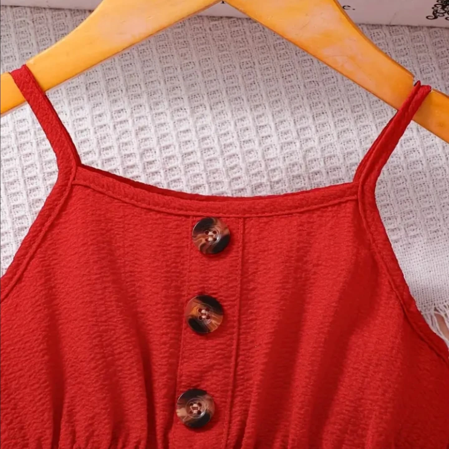 Ruby Red Button-Front Cami Dress Ruby Red Button-Front Cami Dress