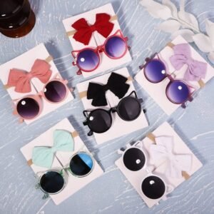 Cat Ear Glasses with Headband Set