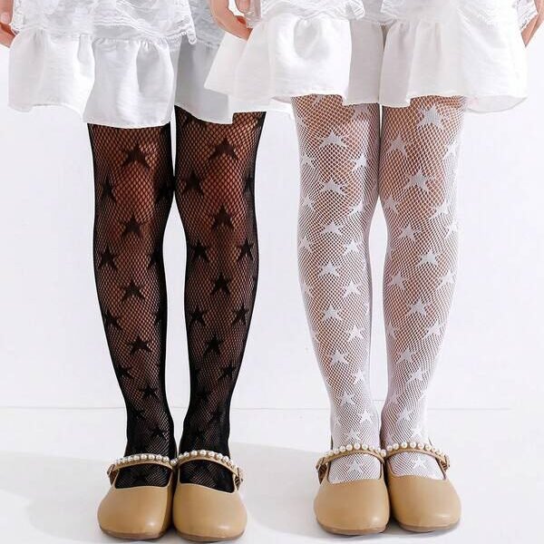Baby Girls Star Mesh Leggings.