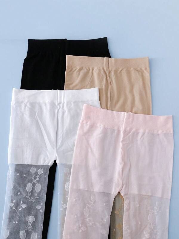 Premium Floral (Rose) Sheer Tights – Lightweight & Breathable Premium Floral (Rose) Sheer Tights – Lightweight & Breathable