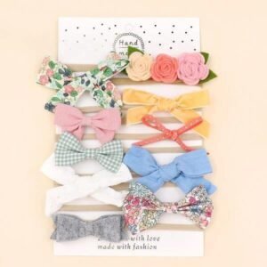 Pack of 10 Soft Headbands for Infants & Kids – Multicolor