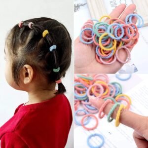 Multicolor Hair Ties for Girls – Soft Elastic Bands