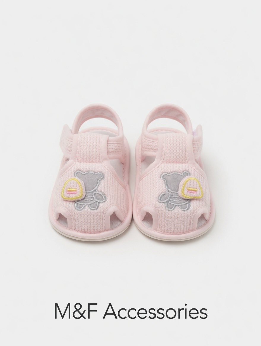 Pink Baby Sandals with Angel Design – Soft & Comfortable