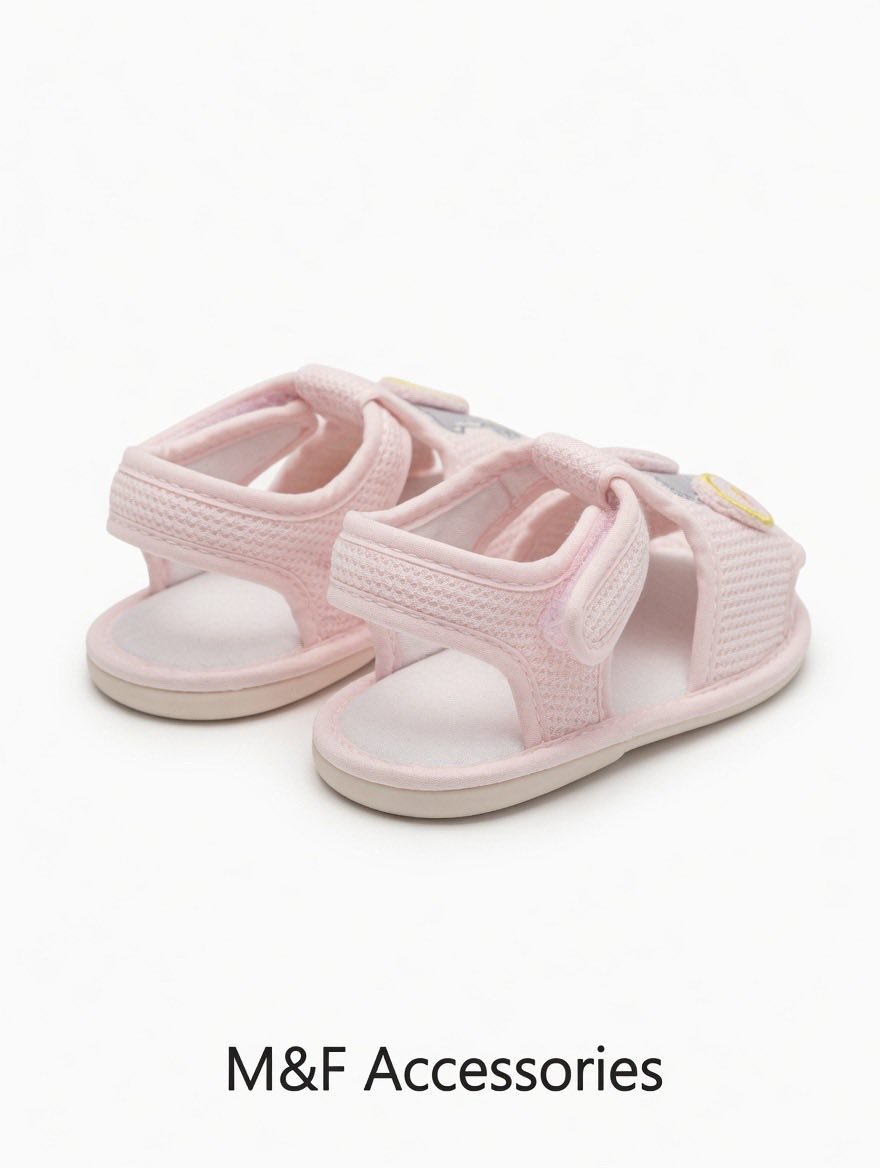 Pink Baby Sandals with Angel Design – Soft & Comfortable