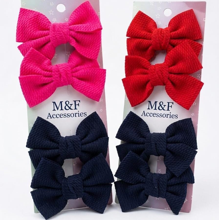 Premium Bow Clips – Pack of 4 (2 Pairs) Premium Bow Clips – Pack of 4 (2 Pairs)