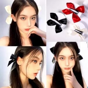 Silky Luxe Bow Clip Pair