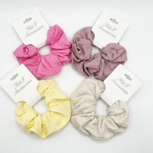 Waffle Soft Scrunchies – Pastel Collection