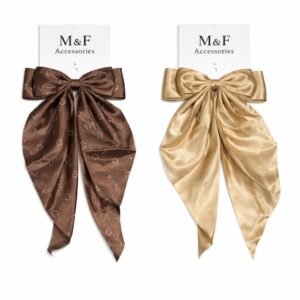Long Tail Silk Ribbon Clips – Elegant Hair Bows for Girls