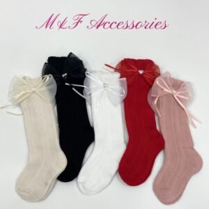 M&F Signature Bow Series Socks – Stylish Baby Girl Socks