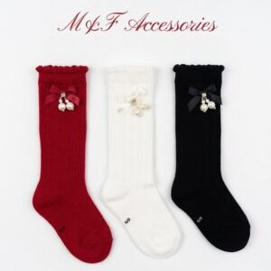 Royal Pearl Bow Socks for Baby Girls | Elegant & Soft Socks