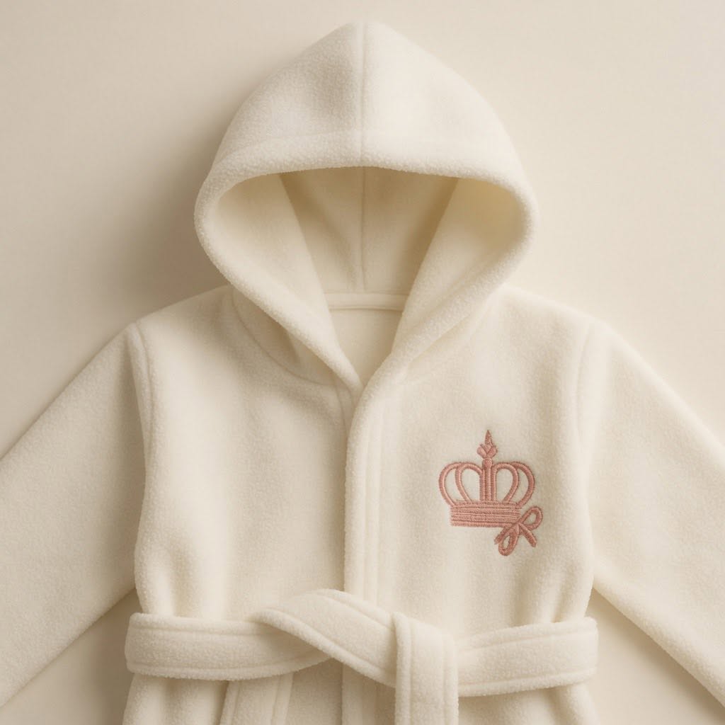 Ultra-Soft Hooded Baby Bathrobe with Matching Cap (0-2 Years)