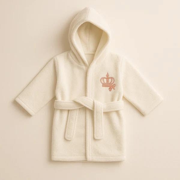 Ultra-Soft Hooded Baby Bathrobe with Matching Cap (0-2 Years)
