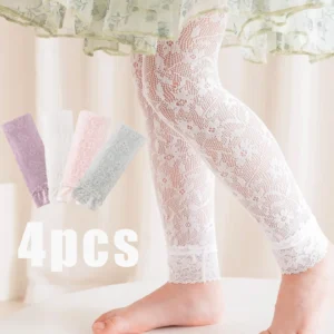 Kids Vintage Floral Patterned Lace Stockings
