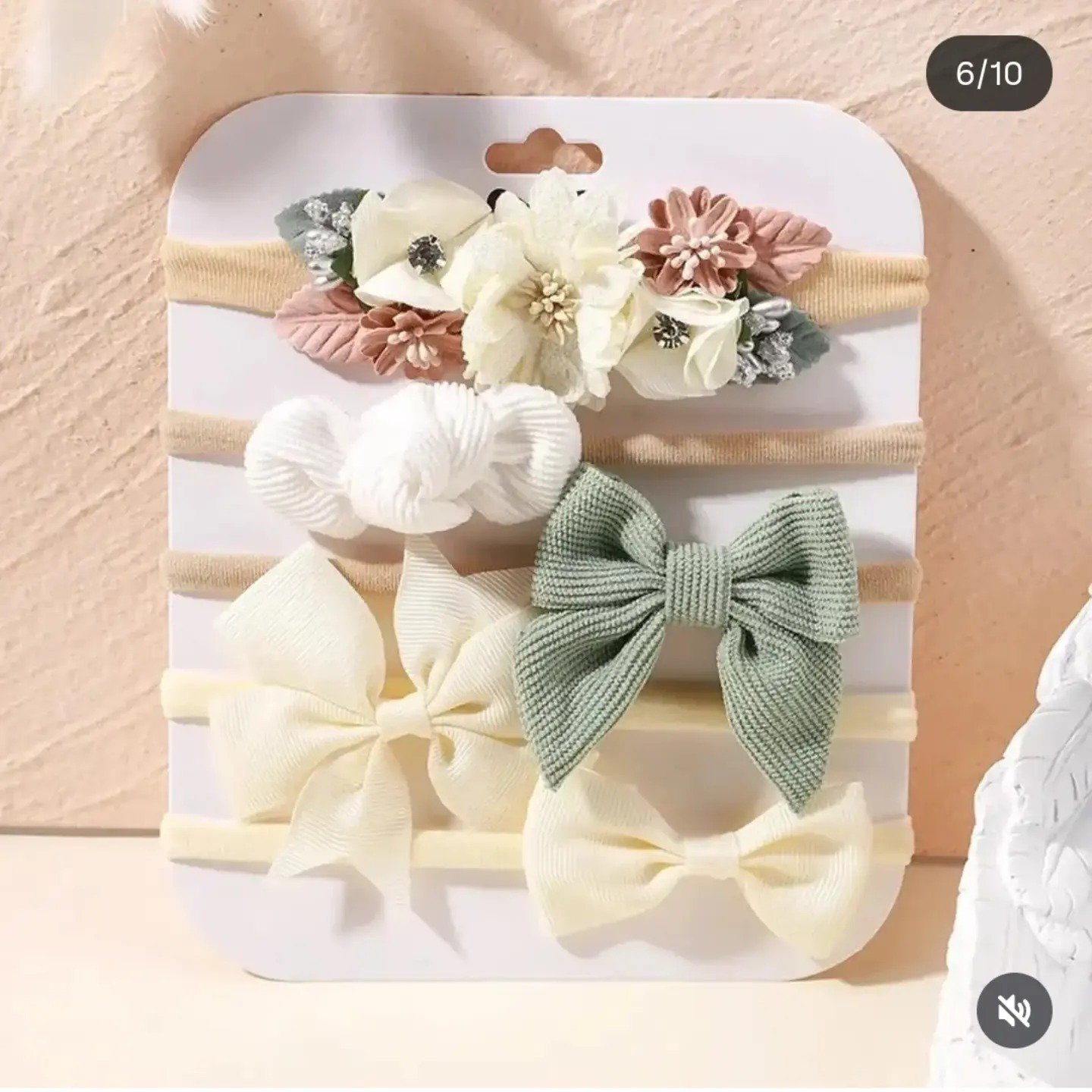 Infant & Toddler Floral Bow Headband Gift Set