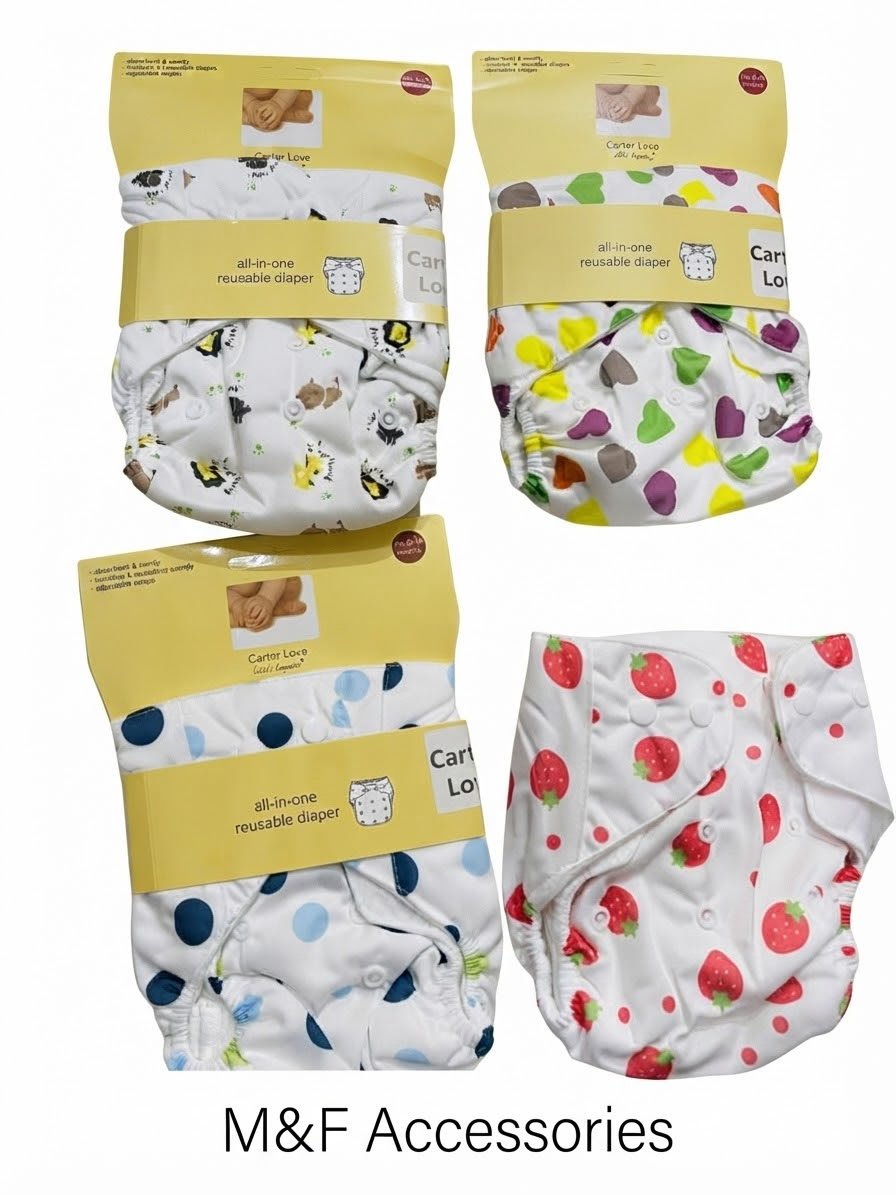Adjustable & Reusable Printed Baby Diaper