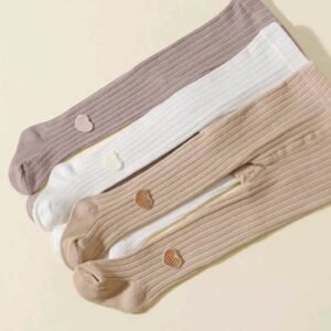 Cute Heart Patch Ribbed Baby & Toddler Leggings